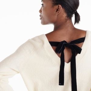 J. Crew Sweaters - NWT J. Crew Women's V-Back Sweater w/ Velvet Tie J. Crew Sweaters - NWT J. Crew Women's V-Back Sweater w/ Velvet Tie